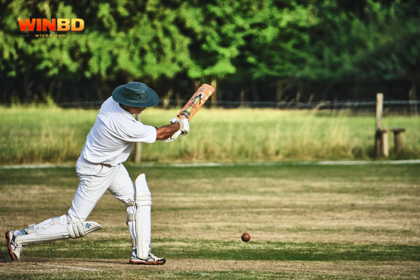 a man swinging a bat at a ball